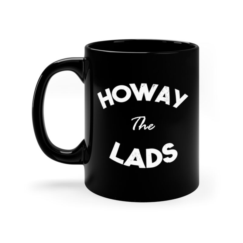 Newcastle 'Howay The Lads' Cup - Sip in Geordie Style - Newcastle United FC Gift - Toon Army - 11oz Black Mug - Image 3