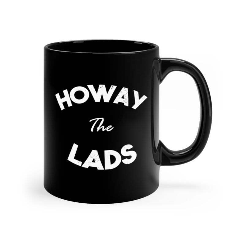 Newcastle 'Howay The Lads' Cup - Sip in Geordie Style - Newcastle United FC Gift - Toon Army - 11oz Black Mug