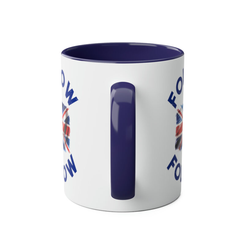 Rangers FC Gift - Sip with Pride: Rangers FC Mug - 'Follow Follow' for True Blue Supporters - Two Tone Coffee Mugs, 11oz - Image 3