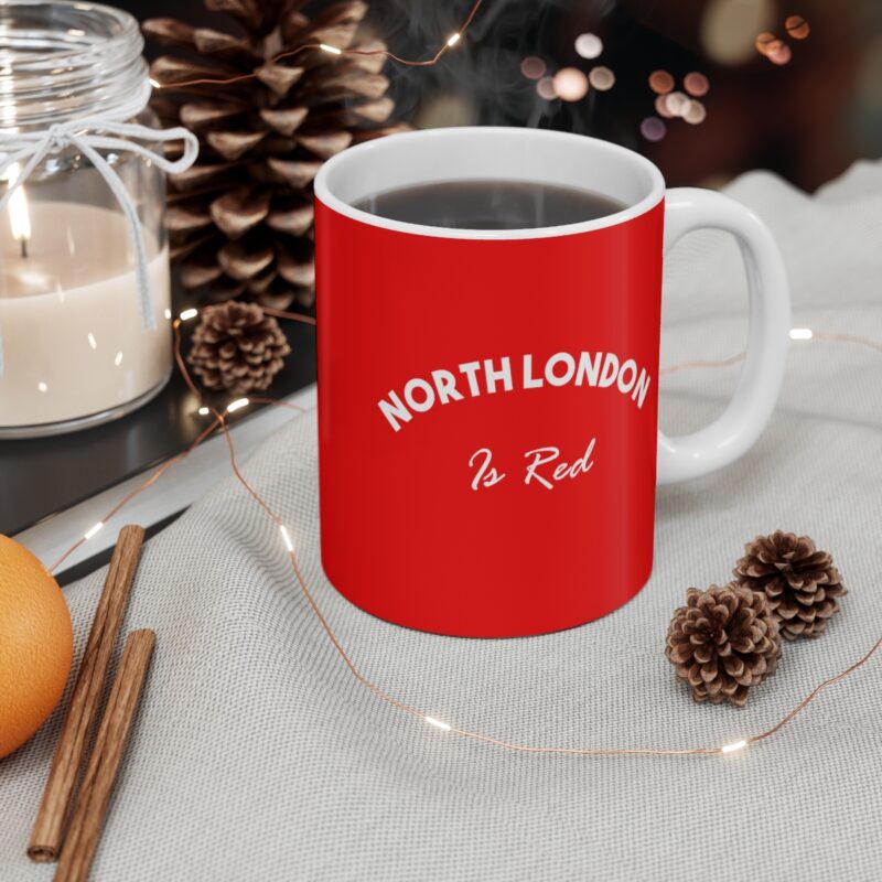 Gift For Arsenal Fans - Brew of Gunners Dominance: North London is Red Mug - Sip with Arsenal Allegiance - Gunners Gift - Mug 11oz