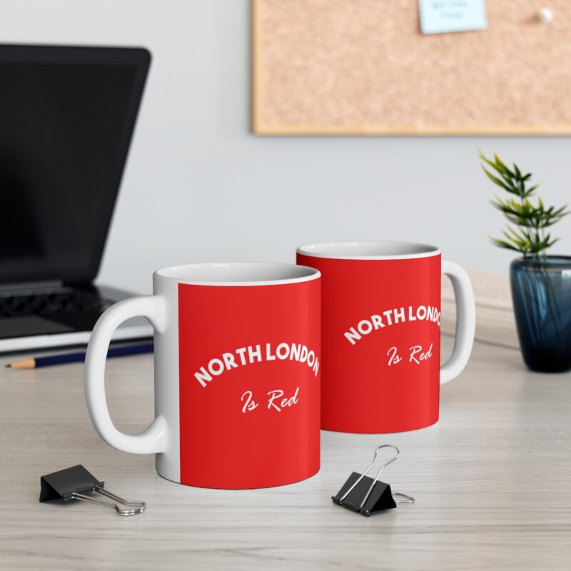 Gift For Arsenal Fans - Brew of Gunners Dominance: North London is Red Mug - Sip with Arsenal Allegiance - Gunners Gift - Mug 11oz - Image 5