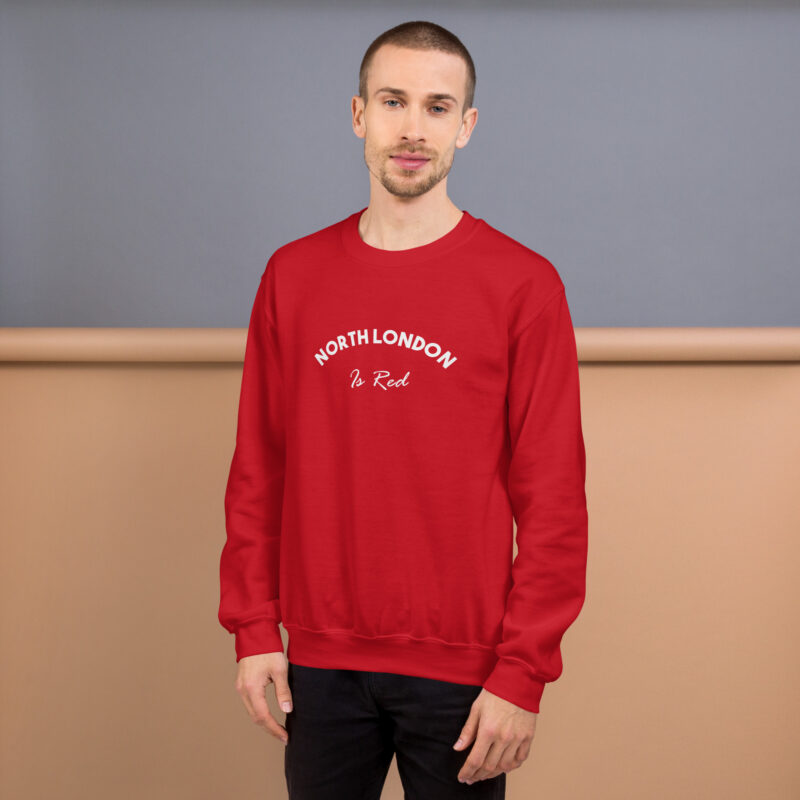 Warm Arsenal Embrace: North London is Red Sweatshirt - Cozy Passion for True Gooners - Unisex Sweatshirt - Image 3